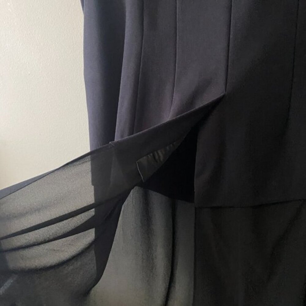 Nene Leakes Black Button Clure Vest With Long Sheer Fabric - Picture 11 of 13